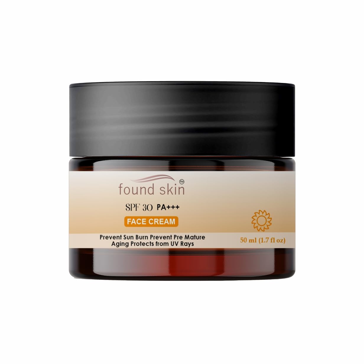 Found Skin Face Cream with SPF 30 PA+++ | Brightening & Skin Rejuvenation Cream | Oil-Free Hydration Formula | Daily Moisturizer for All Skin Types | 50 ml