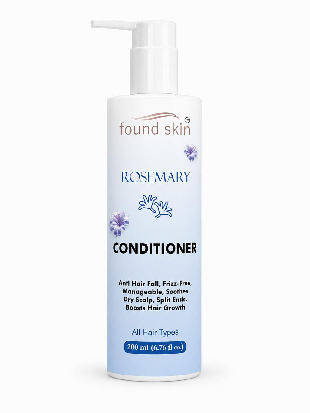 Found Skin Rosemary Nourishing Conditioner for Dry Scalp & Frizz Control | Smooth & Manageable Daily Use for All Hair Types 200ml