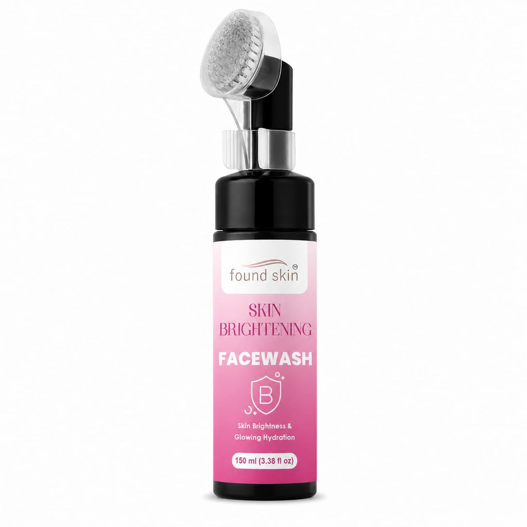 Found Skin Brightening Face Wash for Glowing & Hydrated Skin | Gentle Daily Facial Cleanser for Fresh, Smooth & Radiant Looking Skin for Men & Women 150ml