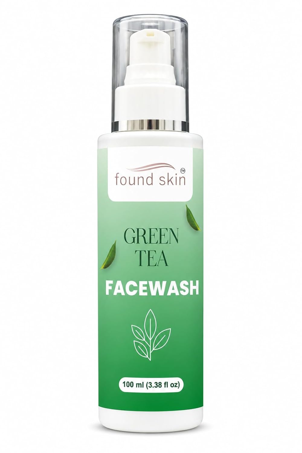 Found Skin Green Tea Face Wash | Deep Pore Cleansing Oil Control Face Cleanser for Acne, Pimples & Dull Skin | Refreshing Daily Facial Cleanser with Green Tea Extract | 100ml