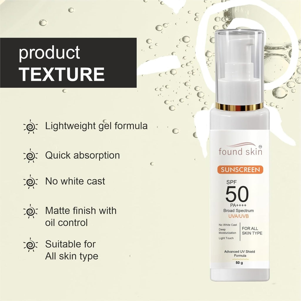 Sunscreen SPF 50 PA++++ Broad Spectrum, No White Cast, Deep Moisturisation, Matte Finish, for All Skin Types (50 GM)