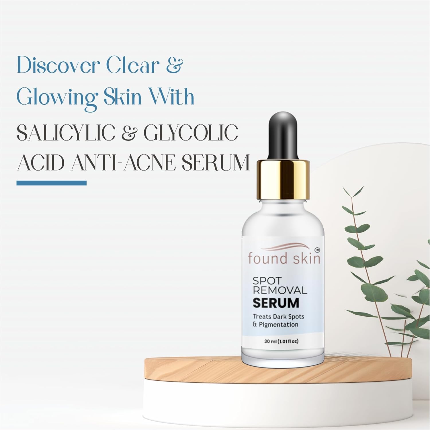 Found Skin Spot Removal Serum | Dark Spot & Pigmentation Correcting Serum | Brightening Face Serum | 30ml