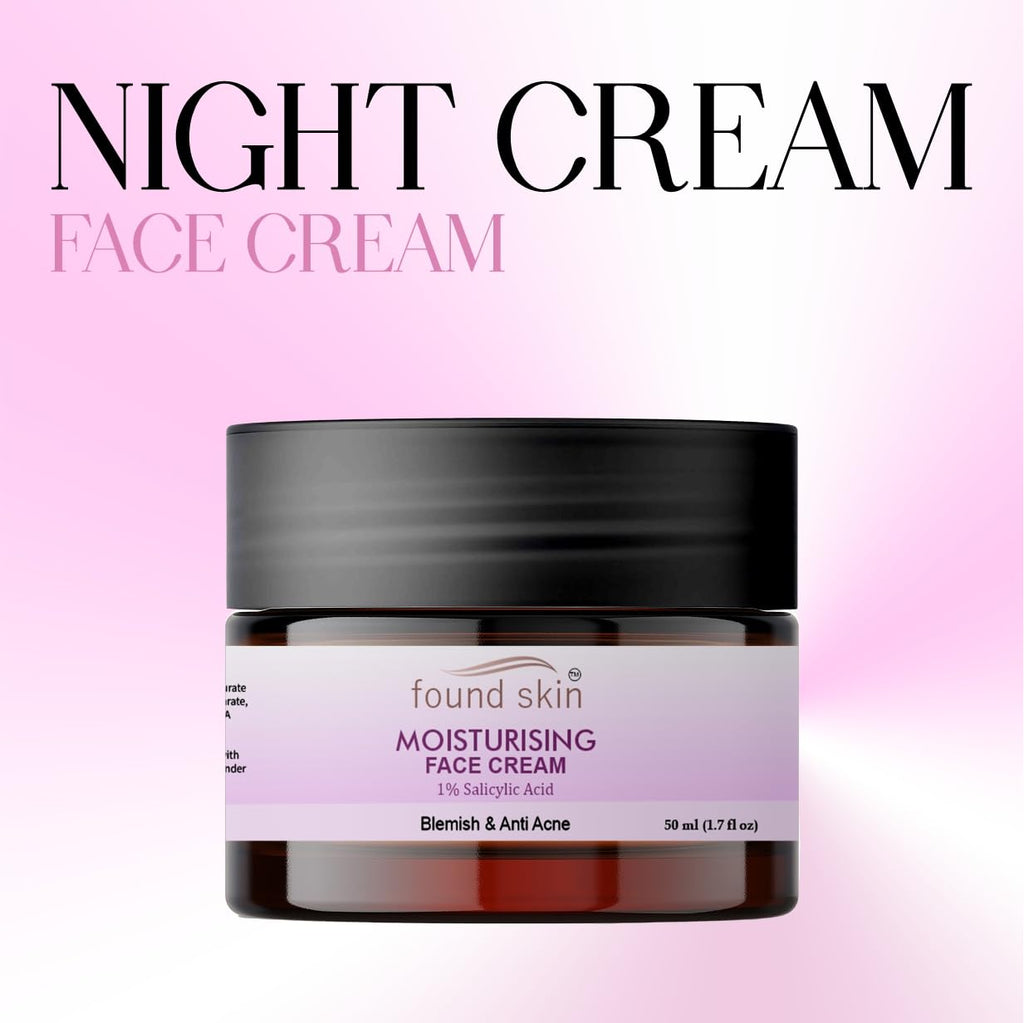 Found Skin Brightening Face Cream for Glowing Skin - 50ml | Oil-Free Moisturizer for Skin Rejuvenation & Hydration | Non-Sticky, Daily Use Day & Night Cream for All Skin Types