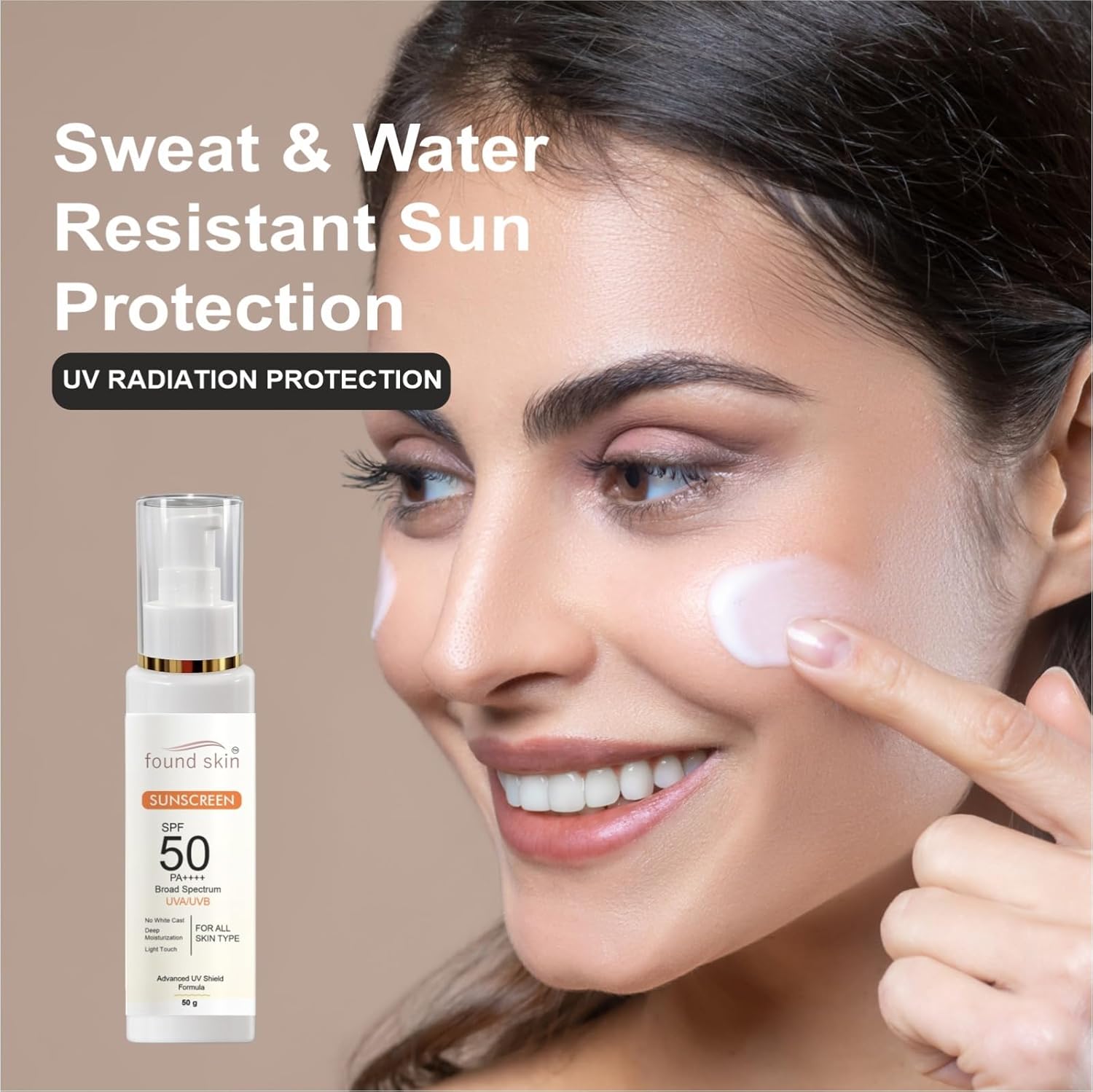 Sunscreen SPF 50 PA++++ Broad Spectrum, No White Cast, Deep Moisturisation, Matte Finish, for All Skin Types (50 GM)